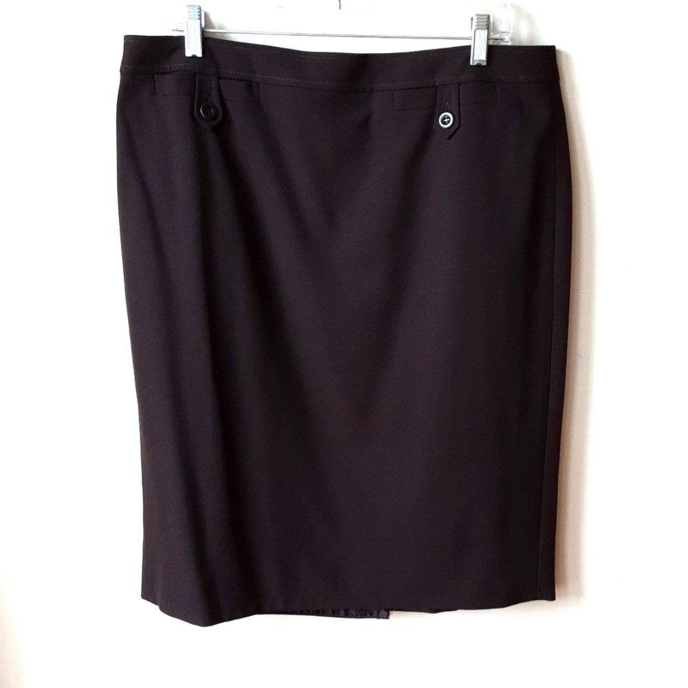 Ann Taylor Loft Dark Brown Pencil Skirt